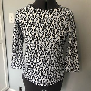 Charter Club Navy and White adorable summer top!